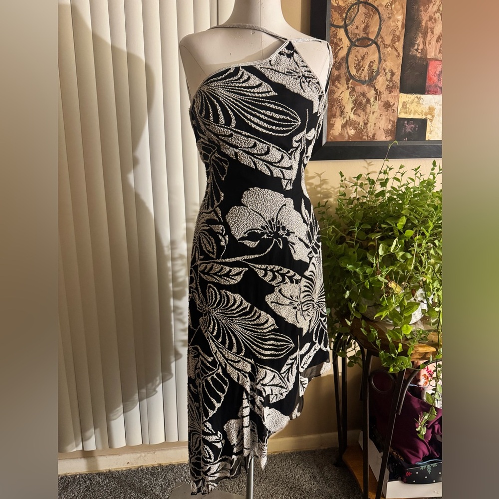 Vintage Sean Collection 100% silk beaded dress 🖤